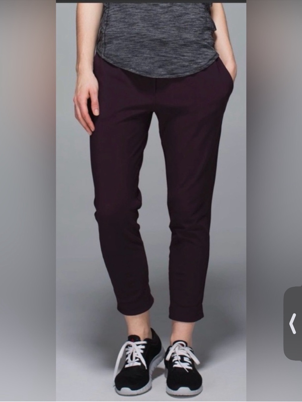 Lululemon Jet Crop Pants in Black Cherry